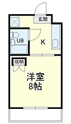 メゾン椿 1DKの間取図画像