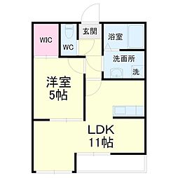 サンセール 1LDKの間取図画像