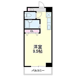 KEIビルエスポワール板屋 ワンルームの間取図画像