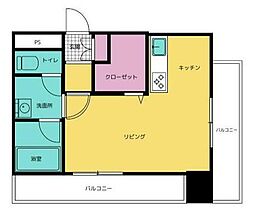 TributeCentral ワンルームの間取図画像