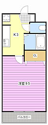 SUNRISEHILLS 1Kの間取図画像