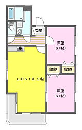 エテルナ・パル2001 2LDKの間取図画像
