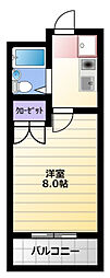 フォルテ佐鳴台 1Kの間取図画像