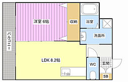 ソルトシティ浜松 1LDKの間取図画像