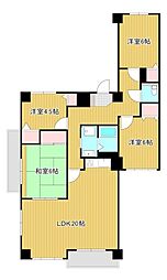 パークビュー四ツ池 4LDKの間取図画像