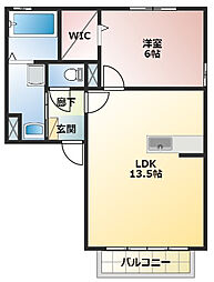 ウィルモアK&Y 1LDKの間取図画像