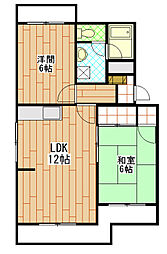 メゾンスーブニール 2LDKの間取図画像