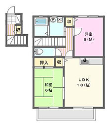 フェリーチェA 2LDKの間取図画像