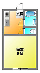 コーポ松和 1DKの間取図画像
