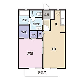 キャスティール3 1LDKの間取図画像