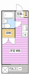 グランフォルム高丘 ワンルームの間取図画像