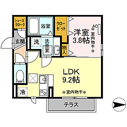 セレーネライツ 1LDKの間取図画像