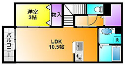 EVERGREEN 1LDKの間取図画像