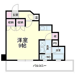 CASAMIRA日神パレステージ浜松第2 ワンルームの間取図画像