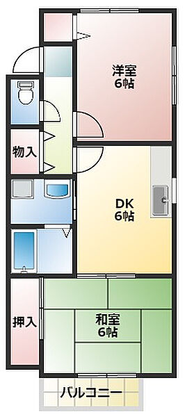 セジュールHIRO 201｜静岡県浜松市中央区上島２丁目(賃貸アパート2DK・2階・45.00㎡)の写真 その1