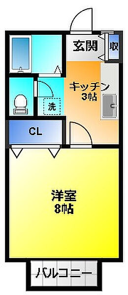 メイプルTSS 201｜静岡県浜松市中央区城北２丁目(賃貸アパート1K・2階・26.49㎡)の写真 その2