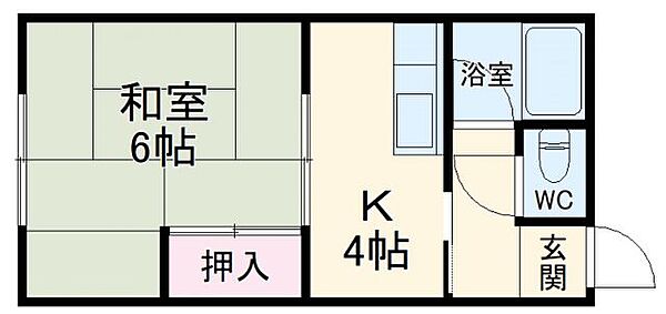 グレイス小豆餅2 C｜静岡県浜松市中央区小豆餅１丁目(賃貸アパート1K・2階・25.00㎡)の写真 その2