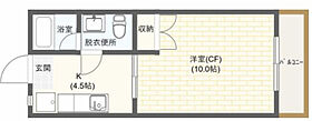 ヴェルジェ 106 ｜ 静岡県浜松市浜名区細江町中川（賃貸アパート1K・1階・30.26㎡） その2