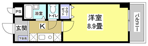 ホリホックイン八幡 403｜静岡県浜松市中央区八幡町(賃貸マンション1K・4階・26.55㎡)の写真 その2