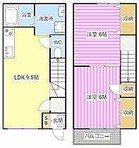 アートヒルズ B ｜ 静岡県浜松市中央区高丘北３丁目（賃貸テラスハウス2LDK・1階・53.28㎡） その2