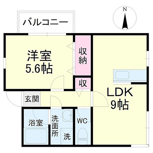 半田ビレッジ5号棟 101｜静岡県浜松市中央区半田山５丁目(賃貸アパート1LDK・1階・37.04㎡)の写真 その2