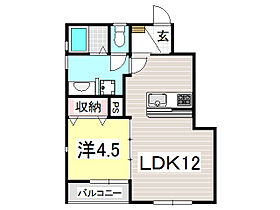 プチヴェール W-1 ｜ 静岡県浜松市中央区入野町（賃貸アパート1LDK・1階・41.13㎡） その2