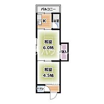 大阪府四條畷市岡山5丁目（賃貸アパート2K・2階・22.40㎡） その2