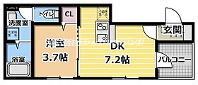 グランデュール新森  ｜ 大阪府大阪市旭区新森7丁目（賃貸アパート1DK・1階・25.96㎡） その2