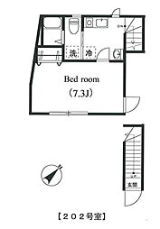 メゾン・ド・mai 1Kの間取図画像