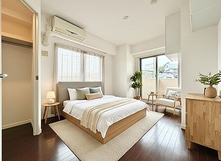 洋室7帖です(一部CG加工を入れております)、ぜひ現地にて、実際の広さや開放感をお確かめください。