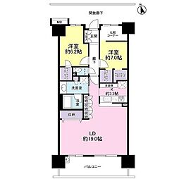 ハーバーレジデンス 2LDKの間取図画像