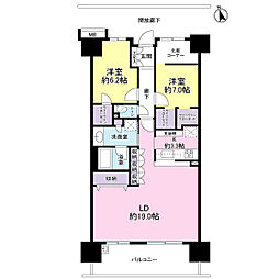 ハーバーレジデンス 2LDKの間取図画像