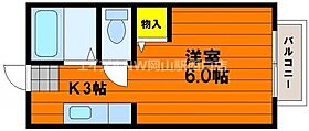 ビーライン北方  ｜ 岡山県岡山市北区北方1丁目3-31（賃貸アパート1R・1階・20.46㎡） その2