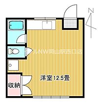 コーポ白百合  ｜ 岡山県岡山市北区伊福町2丁目（賃貸アパート1R・1階・27.56㎡） その2