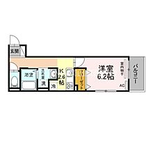 リッツ　レジデンス　Ｂ棟  ｜ 岡山県岡山市北区高柳西町（賃貸アパート1K・1階・27.73㎡） その2