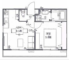 ツインステージII  ｜ 岡山県岡山市北区万成西町（賃貸アパート1LDK・2階・33.12㎡） その2