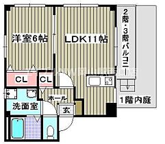 セレーノII  ｜ 岡山県岡山市北区下伊福本町（賃貸マンション1LDK・3階・39.51㎡） その2