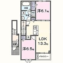 ボヌールIII  ｜ 岡山県岡山市北区中撫川（賃貸アパート2LDK・2階・59.58㎡） その2