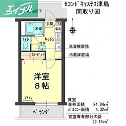 セコンドキャステロ津島 3階/-