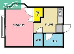 プチ・メゾン 1Kの間取図画像