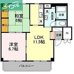 グランデュール高柳Ｂ棟 2階