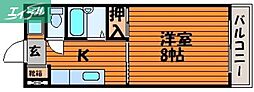ラグゼ 1Kの間取図画像