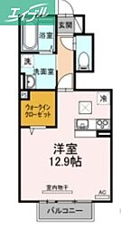 エパル三門 ワンルームの間取図画像