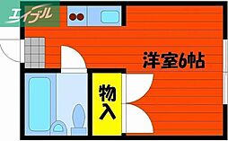 シスター中井 ワンルームの間取図画像