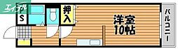 ラリュ奉還町 ワンルームの間取図画像