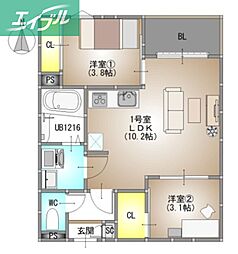 REGALEST 伊島I 2階/-