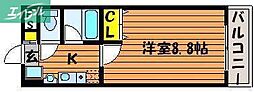 エスペランサ21 1Kの間取図画像