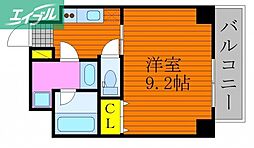 TheMODERN奉還町 1Kの間取図画像