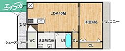 セゾーラ 1LDKの間取図画像