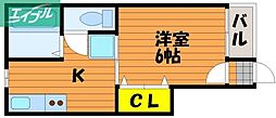 プチホワイエ 1Kの間取図画像